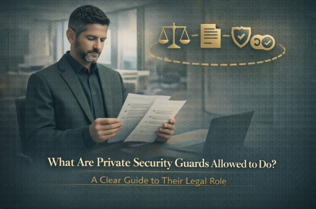 private security guards allowed to do